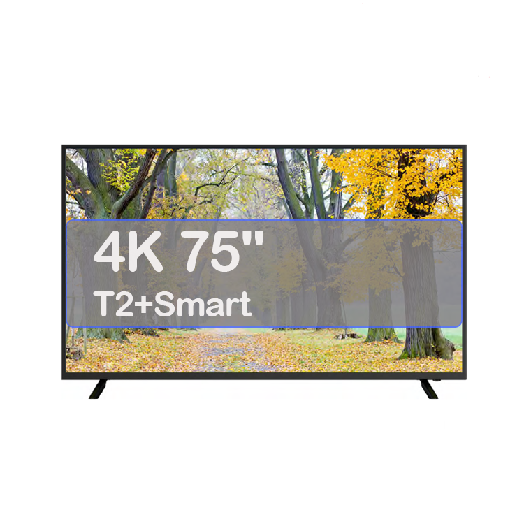 tv smart 75 inch with dvb-t2 dled tv